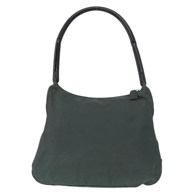 PRADA Shoulder Bag Nylon Green Silver Auth 151444 - 0