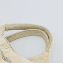 PRADA Canapa MM Hand Bag Canvas Gray Gold Auth 151445-8