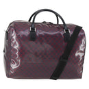 GUCCI GG Crystal Boston Bag Coated Canvas 2way Red Silver 203696 Auth 151447-1