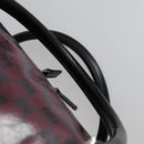 GUCCI GG Crystal Boston Bag Coated Canvas 2way Red Silver 203696 Auth 151447-14