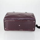 GUCCI GG Crystal Boston Bag Coated Canvas 2way Red Silver 203696 Auth 151447-5