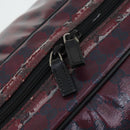 GUCCI GG Crystal Boston Bag Coated Canvas 2way Red Silver 203696 Auth 151447-19