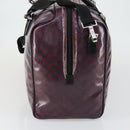 GUCCI GG Crystal Boston Bag Coated Canvas 2way Red Silver 203696 Auth 151447-4