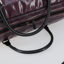 GUCCI GG Crystal Boston Bag Coated Canvas 2way Red Silver 203696 Auth 151447-9