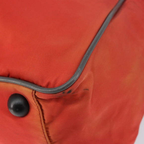 PRADA Sports Boston Bag Nylon 2way Red Silver Auth 151448