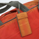 PRADA Sports Boston Bag Nylon 2way Red Silver Auth 151448-10