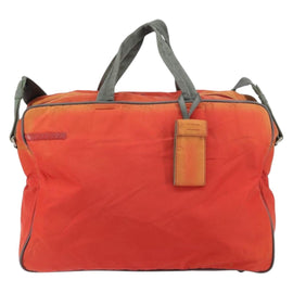 PRADA Sports Boston Bag Nylon 2way Red Silver Auth 151448 - 0