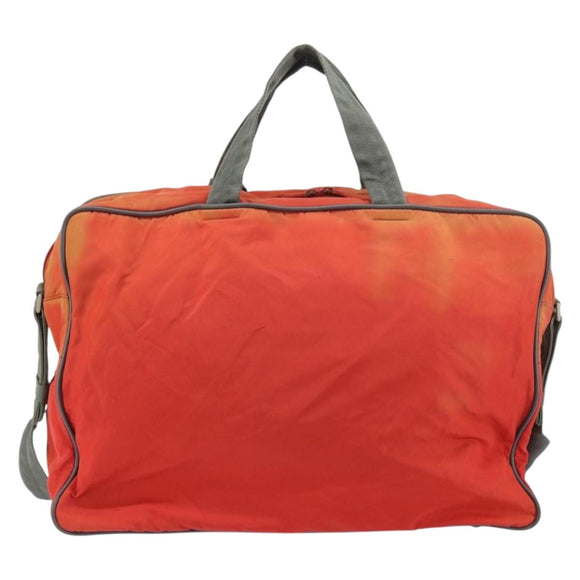 PRADA Sports Boston Bag Nylon 2way Red Silver Auth 151448