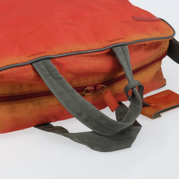 PRADA Sports Boston Bag Nylon 2way Red Silver Auth 151448