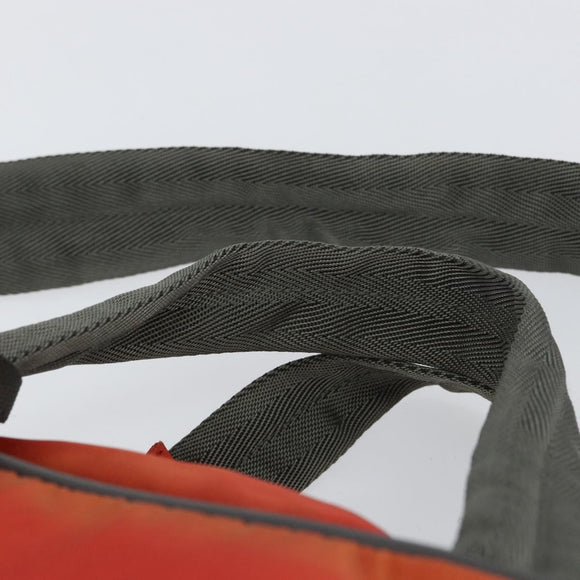 PRADA Sports Boston Bag Nylon 2way Red Silver Auth 151448