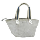 GUCCI GG Canvas Sherry Line Hand Bag Silver 131228 Auth 151449-1