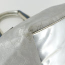 GUCCI GG Canvas Sherry Line Hand Bag Silver 131228 Auth 151449-14