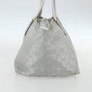 GUCCI GG Canvas Sherry Line Hand Bag Silver 131228 Auth 151449-3