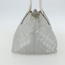 GUCCI GG Canvas Sherry Line Hand Bag Silver 131228 Auth 151449-4