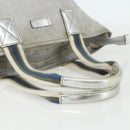 GUCCI GG Canvas Sherry Line Hand Bag Silver 131228 Auth 151449-7