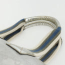 GUCCI GG Canvas Sherry Line Hand Bag Silver 131228 Auth 151449-8