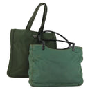 PRADA Tote Bag Nylon 2 Set Khaki Auth 151450-1