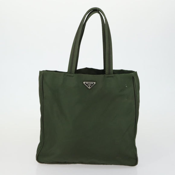PRADA Tote Bag Nylon 2 Set Khaki Auth 151450