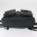 GUCCI Bamboo Backpack Leather Navy Gold 003 2058 0016 Auth 151451-5