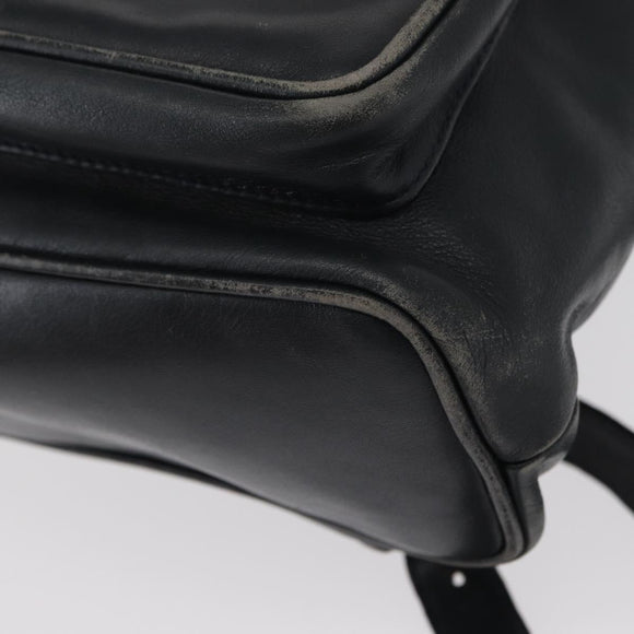 GUCCI Bamboo Backpack Leather Navy Gold 003 2058 0016 Auth 151451