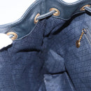 GUCCI Bamboo Backpack Leather Navy Gold 003 2058 0016 Auth 151451-25