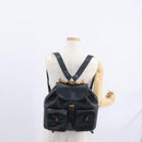 GUCCI Bamboo Backpack Leather Navy Gold 003 2058 0016 Auth 151451-28