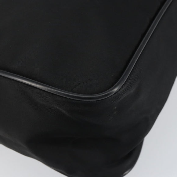 PRADA Shoulder Bag Nylon Black Silver Auth 151452