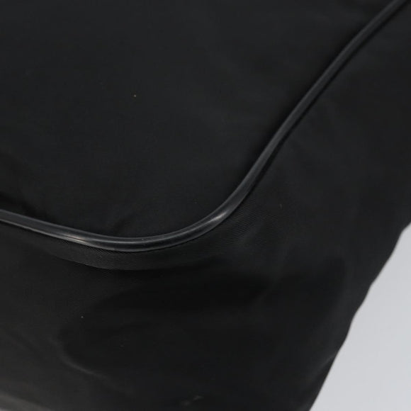 PRADA Shoulder Bag Nylon Black Silver Auth 151452