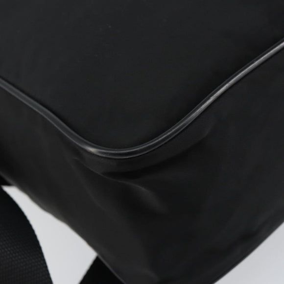 PRADA Shoulder Bag Nylon Black Silver Auth 151452