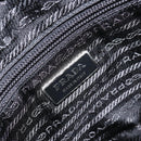PRADA Shoulder Bag Nylon Black Silver Auth 151452-19