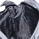 PRADA Shoulder Bag Nylon Black Silver Auth 151452-20