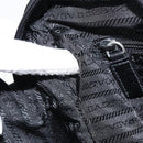 PRADA Shoulder Bag Nylon Black Silver Auth 151452-11