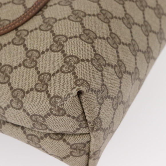 GUCCI GG Supreme Web Sherry Line Tote Bag PVC Beige Gold 89 02 003 Auth 151453