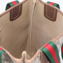 GUCCI GG Supreme Web Sherry Line Tote Bag PVC Beige Gold 89 02 003 Auth 151453-19