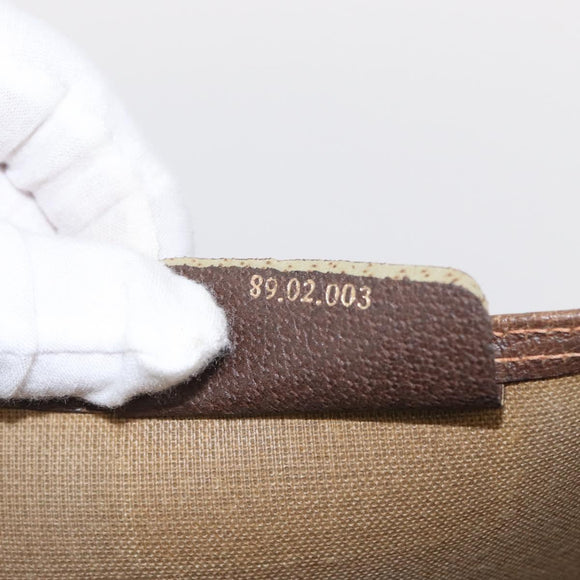 GUCCI GG Supreme Web Sherry Line Tote Bag PVC Beige Gold 89 02 003 Auth 151453