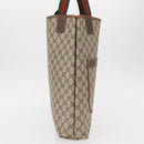 GUCCI GG Supreme Web Sherry Line Tote Bag PVC Beige Gold 89 02 003 Auth 151453-4