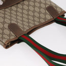 GUCCI GG Supreme Web Sherry Line Tote Bag PVC Beige Gold 89 02 003 Auth 151453-6