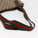 GUCCI GG Supreme Web Sherry Line Tote Bag PVC Beige Gold 89 02 003 Auth 151453-7