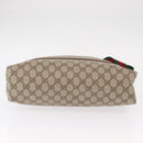 GUCCI GG Supreme Web Sherry Line Tote Bag PVC Beige Gold 89 02 003 Auth 151453-5
