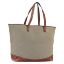 GUCCI Tote Bag Canvas Leather Beige 297435 Auth 151454-1