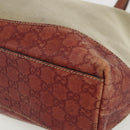 GUCCI Tote Bag Canvas Leather Beige 297435 Auth 151454-10