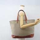 GUCCI Tote Bag Canvas Leather Beige 297435 Auth 151454-22