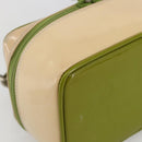 GUCCI Vanity Hand Pouch Patent leather Beige 032 1705 0141 Auth 151455-14