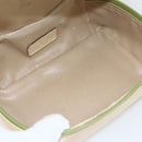 GUCCI Vanity Hand Pouch Patent leather Beige 032 1705 0141 Auth 151455-11