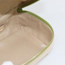 GUCCI Vanity Hand Pouch Patent leather Beige 032 1705 0141 Auth 151455-18