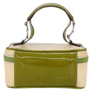 GUCCI Vanity Hand Pouch Patent leather Beige 032 1705 0141 Auth 151455-2