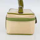 GUCCI Vanity Hand Pouch Patent leather Beige 032 1705 0141 Auth 151455-3