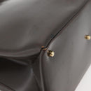 GUCCI Hand Bag Patent leather 2way Brown Gold Auth 151456-12