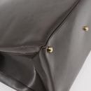 GUCCI Hand Bag Patent leather 2way Brown Gold Auth 151456-14