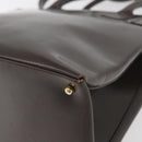 GUCCI Hand Bag Patent leather 2way Brown Gold Auth 151456-15